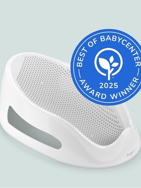 Angelcare White & Gray Baby Bath Support - Non-Slip Infant Bath Seat